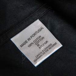 Pre Owned قميص جيفنشي قطن أسود مزين متباين أزرار أمامية مقاس وسط (ميديوم)