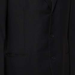 Pre Owned جاكيت بليزر جيفنشي فينتدج صوف أزرق ميدنايت بأزرار أمامية مقاس كبير - لارج