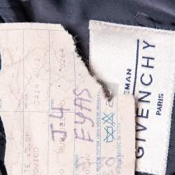 Pre Owned جاكيت بليزر جيفنشي فينتدج صوف أزرق ميدنايت بأزرار أمامية مقاس كبير - لارج