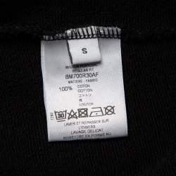 Pre Owned Givenchy Black Cotton Logo Printed Hoodie S