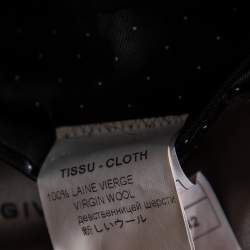 مملوكة مسبقًا Givenchy Black Checkered Wool Contrast Trim Button Front Blazer L