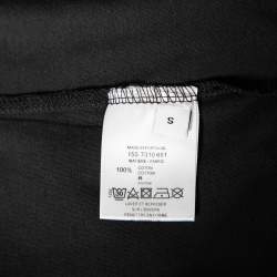 Pre Owned تي شيرت جيفنشي قطن جيرسيه طباعة روتويللر أسود رقبة مستديرة مقاس صغير - سمول 