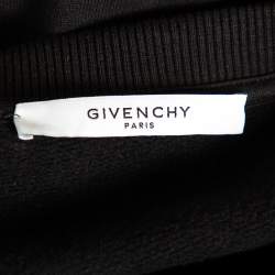 Pre Owned سويت شيرت جيفنشي قطن بطبعة روتويللر أسود وعنق مستدير مقاس صغير - سمول