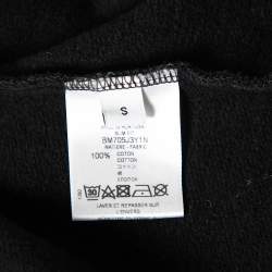 Pre Owned سويت شيرت جيفنشي قطن بطبعة روتويللر أسود وعنق مستدير مقاس صغير - سمول