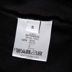 مملوكة مسبقًا Givenchy Black Cotton Distressed Logo Print Round Neck T-Shirt S 