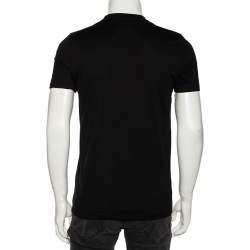 Pre Owned Givenchy Black Cotton Army Skull Print Round Neck T-Shirt S 