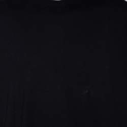 مملوكة مسبقًا Givenchy Black Cotton Logo Tape Detail Short Sleeve T-Shirt M