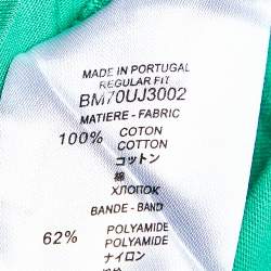 Givenchy Green Cotton Contrast Logo Tape Detail Regular Fit T-Shirt M