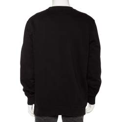 Pre Owned سويتشيرت جيفنشي رقبة مستديرة كم طويل مطبوع 17 لوسيفرو قطن أسود مقاس صغير