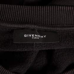 Pre Owned سويتشيرت جيفنشي رقبة مستديرة كم طويل مطبوع 17 لوسيفرو قطن أسود مقاس صغير