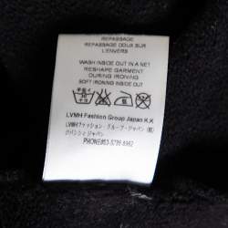 مملوكة مسبقًا سويتشيرت جيفنشي هودد أبليك شعار قطن ممزق أسود مقاس كبير جداً