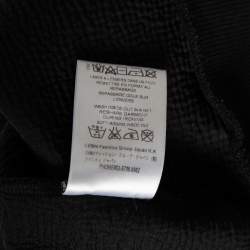 Pre Owned Givenchy Black Distressed Cotton & Mesh Inset Logo Printed Hooded Sweatshirt XXL