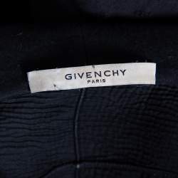 Pre Owned Givenchy Black Distressed Cotton & Mesh Inset Logo Printed Hooded Sweatshirt XXL