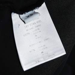 Pre Owned تي شيرت جيفنشي رقبة مستديرة كبيرة أكمام قصيرة قطن مطبوع أسود مقاس صغير جدا