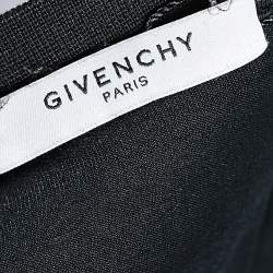 Pre Owned تي شيرت جيفنشي رقبة مستديرة كبيرة أكمام قصيرة قطن مطبوع أسود مقاس صغير جدا