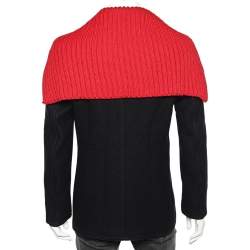 Pre Owned جاكت جيفنشي صفين أزرار طبقة ياقة مغايرة صوف أسود مقاس كبير