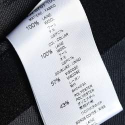 Pre Owned جاكت جيفنشي صفين أزرار طبقة ياقة مغايرة صوف أسود مقاس كبير