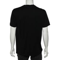 Givenchy Black Abstract Printed Cotton Crewneck T-Shirt S
