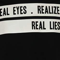 مملوكة مسبقًا Givenchy Black Cotton Real Eyes Printed Crewneck T-Shirt M