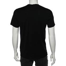 مملوكة مسبقًا Givenchy Black Cotton Real Eyes Printed Crewneck T-Shirt M