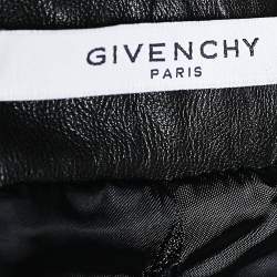 Pre Owned Givenchy Black Leather Rottweiler Trousers L