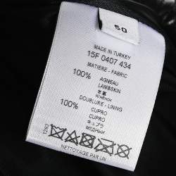 Pre Owned Givenchy Black Leather Rottweiler Trousers L