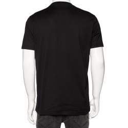 مملوكة مسبقًا Givenchy Black Rottweiler Printed Cotton Short Sleeve T-Shirt L