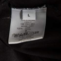 مملوكة مسبقًا Givenchy Black Rottweiler Printed Cotton Short Sleeve T-Shirt L
