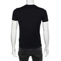 Pre Owned Givenchy Black Rottweiler Star Printed Cotton Crewneck T-Shirt XXS