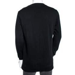 Givenchy Black Shark Printed Cotton Crew Neck Sweatshirt XS