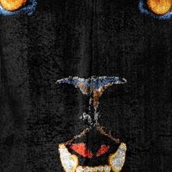 مملوكة مسبقًا Givenchy Black Printed Velour Shoulder Zip Detail Sweatshirt S