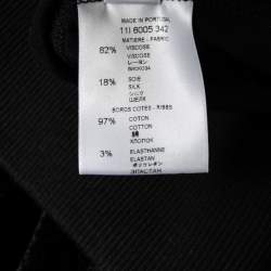 مملوكة مسبقًا Givenchy Black Printed Velour Shoulder Zip Detail Sweatshirt S