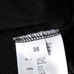 مملوكة مسبقًا Givenchy Black Printed Velour Shoulder Zip Detail Sweatshirt S