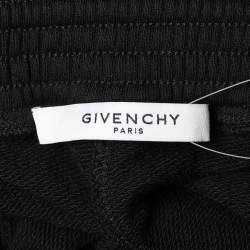 Pre Owned Givenchy Black Logo Embroidered Cotton Knit Sweat Pants M