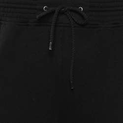 Pre Owned Givenchy Black Logo Embroidered Cotton Knit Sweat Pants M