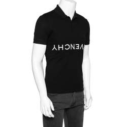 Pre Owned Givenchy Black Cotton Reverse Logo Short Sleeve T-shirt S