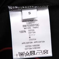 Givenchy Black Printed Cotton Short Sleeve T-Shirt S