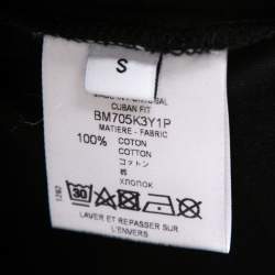 Pre Owned تي شيرت جيفنشي قطن أسود قصة كوبية طباعة روتوايلير مقاس صغير ( سمول )