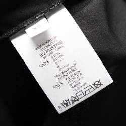 Pre Owned تي شيرت غيفنشي مدخلات شبك وقطن ممزق أسود طباعة شعار الماركة مقاس صغر جداً ( إكس سمول )