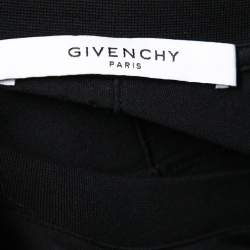 مملوكة مسبقًا Givenchy Black Distressed Cotton Logo Printed Oversized T-Shirt S