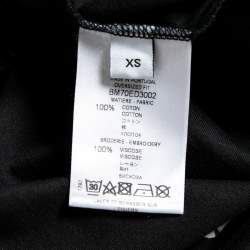 Pre Owned تي شيرت غيفنشي قطن أسود طباعة أسد برقبة عريضة مقاس صغير جداً ( إكس سمول )