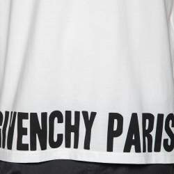 مملوكة مسبقًا Givenchy White Cotton Logo Printed Crew Neck T-Shirt XS