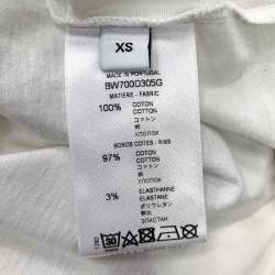 مملوكة مسبقًا Givenchy White Cotton Logo Printed Crew Neck T-Shirt XS