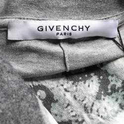Pre Owned Givenchy Grey Mélange Knit Columbian Fit Rottweiler T-Shirt S