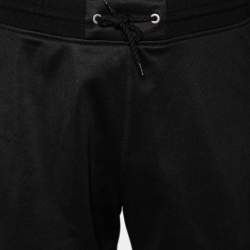 Givenchy Black Jersey Logo Tape Trimmed Shorts M