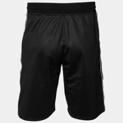 Givenchy Black Jersey Logo Tape Trimmed Shorts M