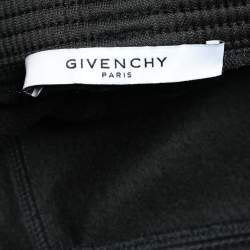 Pre Owned Givenchy Black Synthetic Logo Print Drawstring Track Pants L