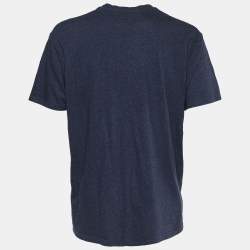 Pre Owned Givenchy Blue Rottweiler Print Melange Columbian Fit T-Shirt M