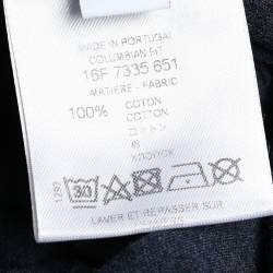 Pre Owned Givenchy Blue Rottweiler Print Melange Columbian Fit T-Shirt M