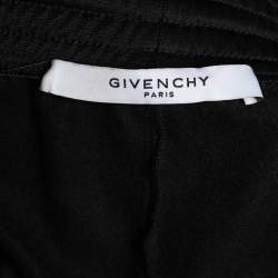 Pre Owned Givenchy Black Jersey Logo Tape Trimmed Trackpants L